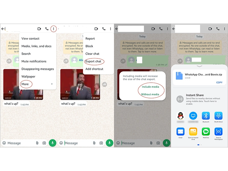 چگونه از چتهای واتساپ خروجی بگیریم؟ آموزش ساده و سریع 2 چگونه از چتهای واتساپ در اندروید خروجی بگیریم؟