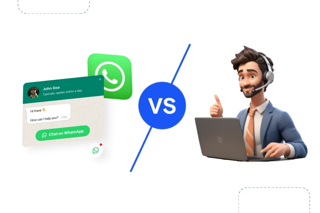 چت زنده واتساپ در برابر پشتیبانی سنتی + کدام بهتر است؟